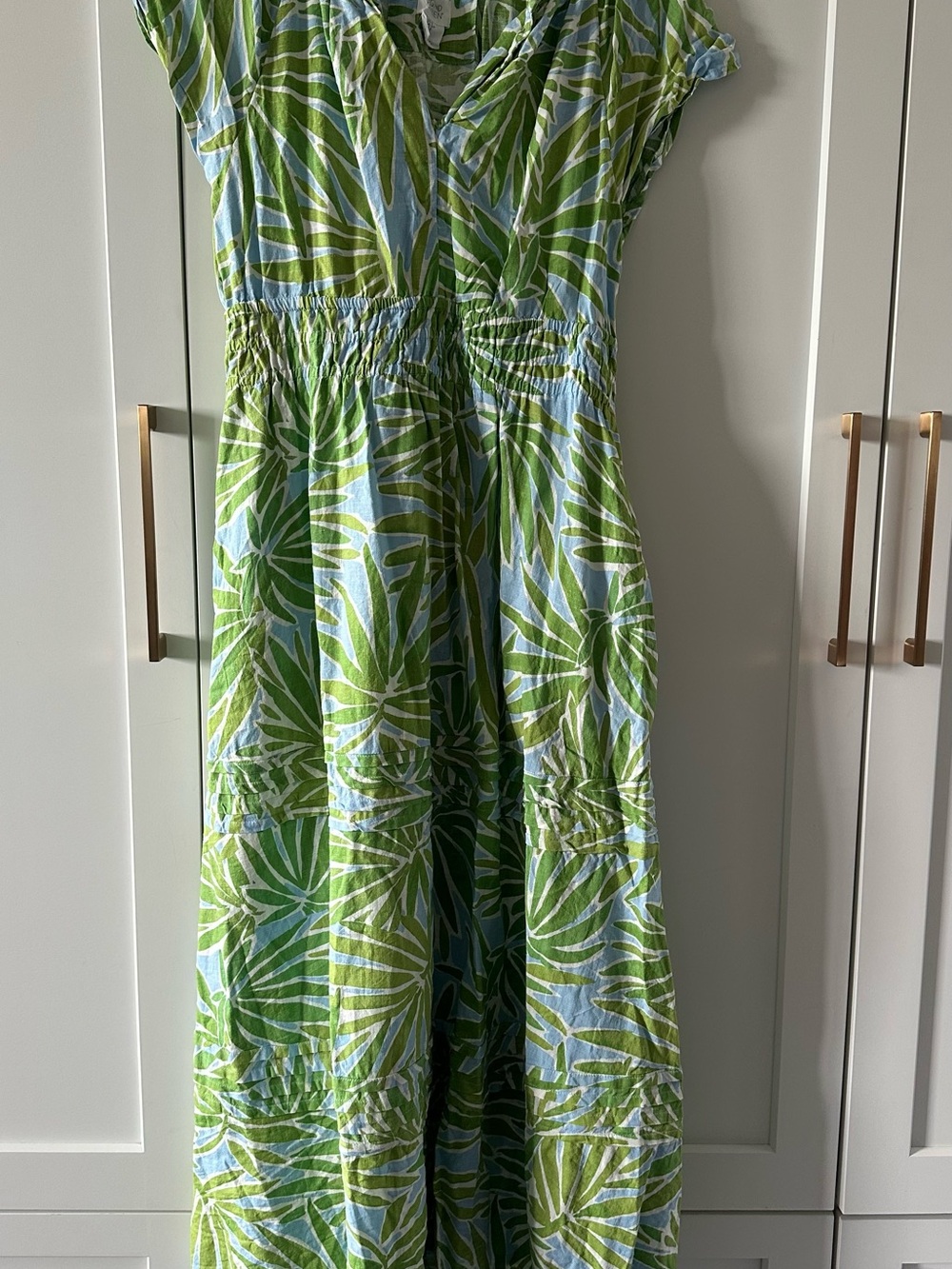 Sigrid Olsen Green Leaf Print Kids One-Piece